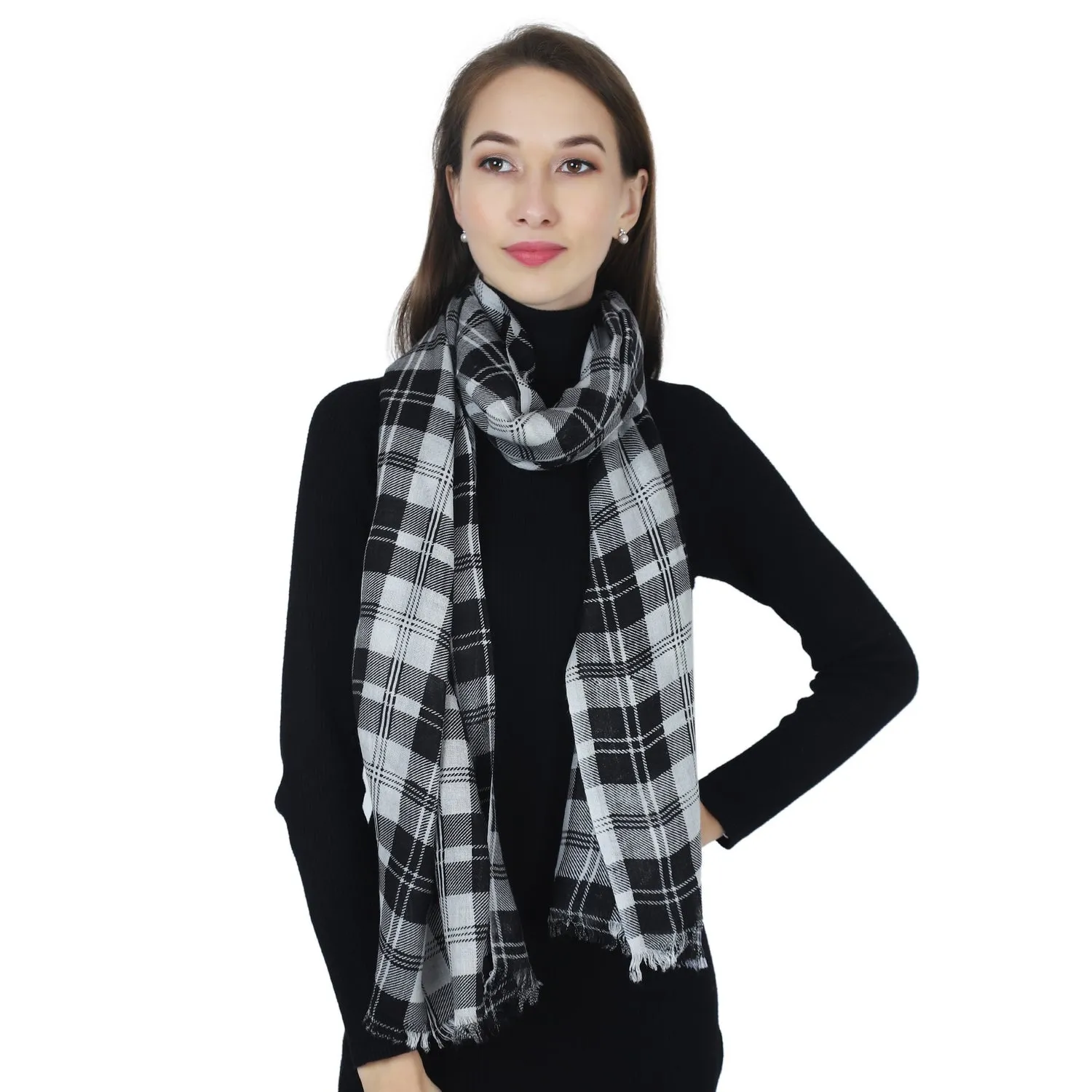 Striking Checkered Symphony Scarf