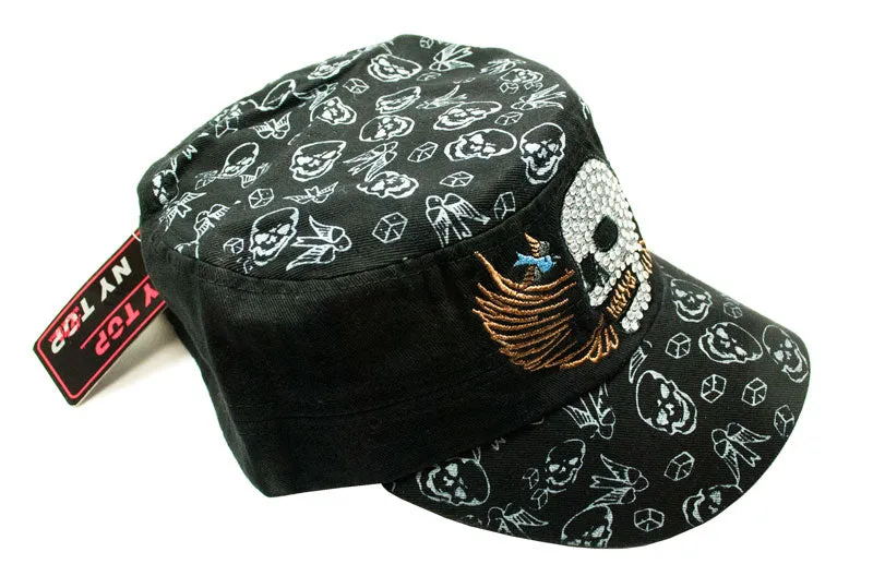 Studded Skull Cadet Caps