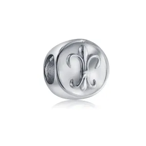 Symbolic Flower Charm Bead Sterling Silver for European Bracelets