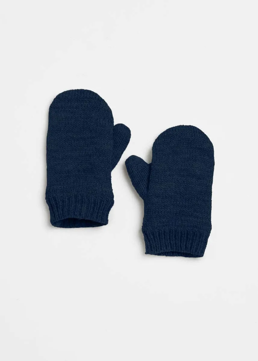 Toddler Knit Mitten in Hi From Chi Navy