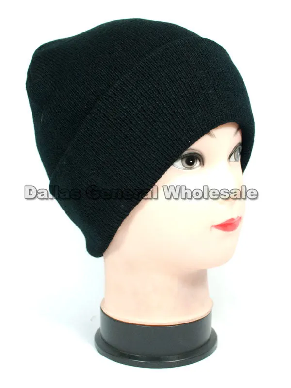 Trendy Solid Color Knitted Beanies Wholesale