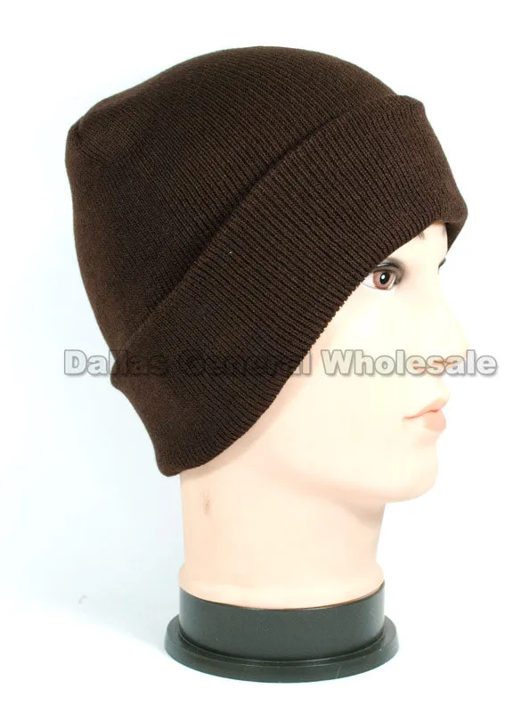 Trendy Solid Color Knitted Beanies Wholesale