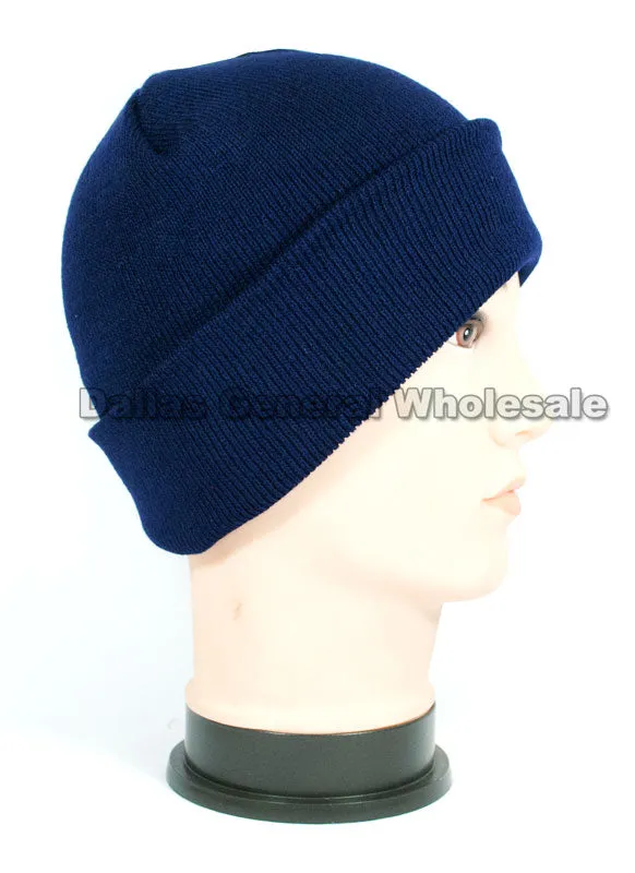 Trendy Solid Color Knitted Beanies Wholesale