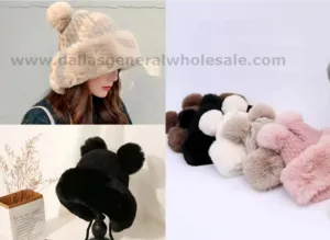 Trendy Thick Insulated Pom Pom Princess Beanie Hats Wholesale