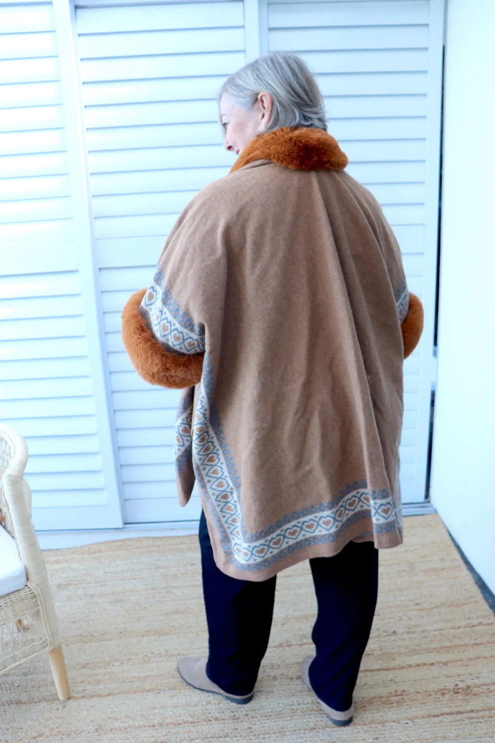 Valle Nevado Luxe Faux Fur Coat in Caramel