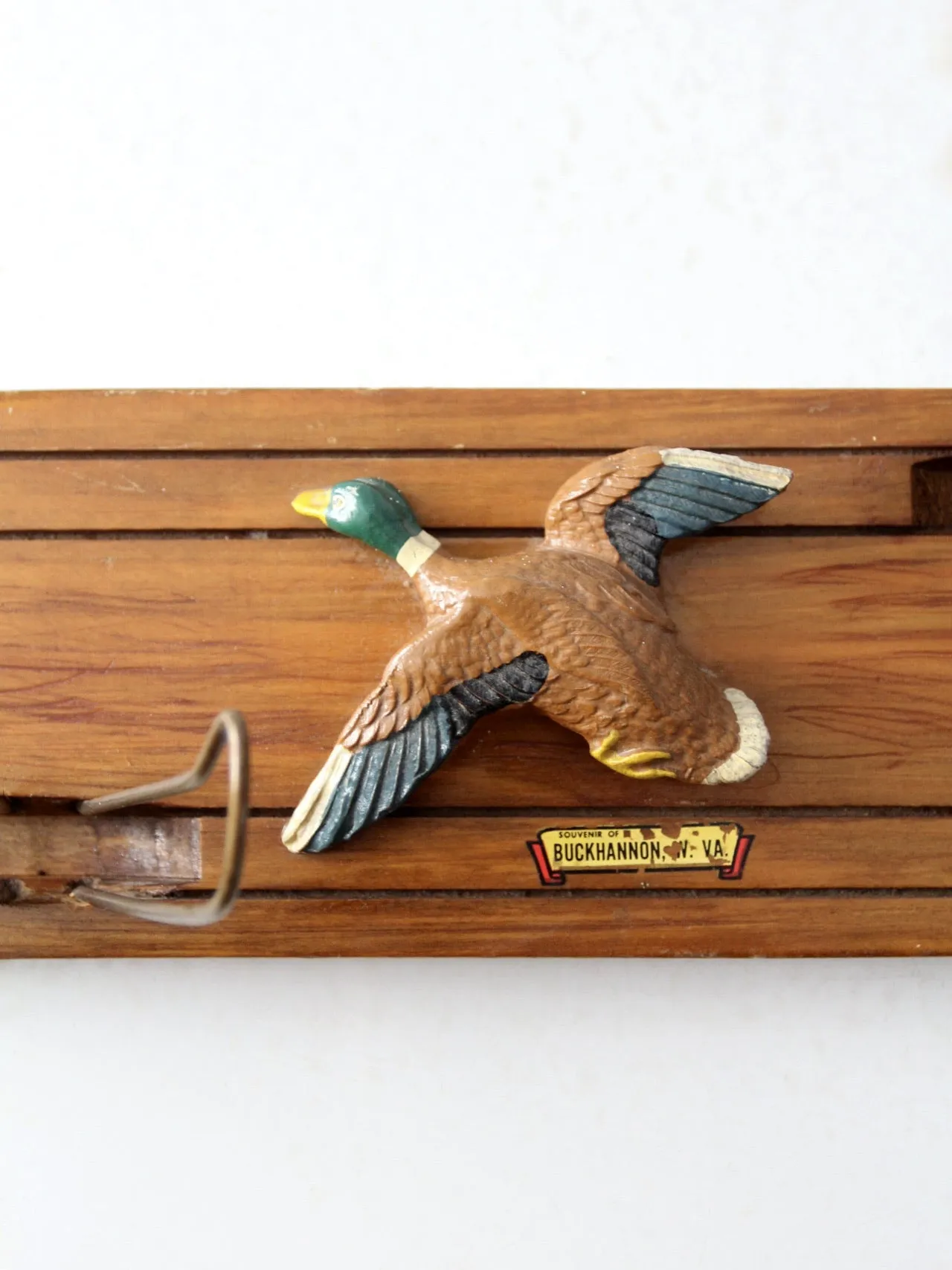 vintage mallard duck tie rack